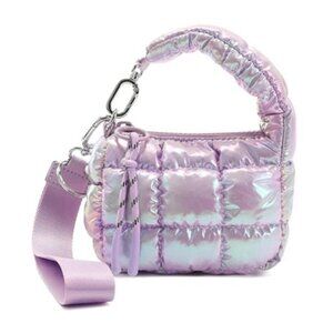 Women's Cute Mini Quilted Wristlet Gift Pouch Puffer Evening Bag